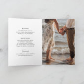 Chic Black and White Foto Moderne Hochzeit Einladung (Innenseite)