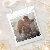 Chic Black and White Foto Moderne Hochzeit Geschenktütchen (Ausgeschnitten)