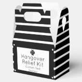 Chic Black and White Hangover Relief Kit Geschenkschachtel (Geöffnet)