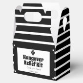 Chic Black and White Hangover Relief Kit Geschenkschachtel (Geöffnet)