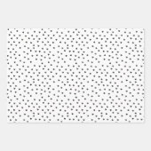 Chic Black and White Heart Pattern Valentine's Day Geschenkpapier Set (Vorderseite 3)