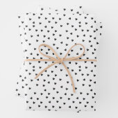 Chic Black and White Heart Pattern Valentine's Day Geschenkpapier Set (Beispiel)