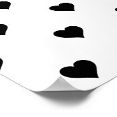 Chic Black and White Heart Romantic Poster (Ecke)