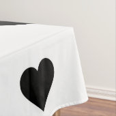Chic Black and White Heart Romantic Table Setting Tischdecke (Beispiel)