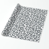 Chic Black and White Leopard Print Pattern Geschenkpapier (Ungerollt)