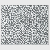 Chic Black and White Leopard Print Pattern Geschenkpapier (Flach)