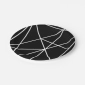 Chic Black and White Modern Geometric Pattern Pappteller (Schrägansicht)