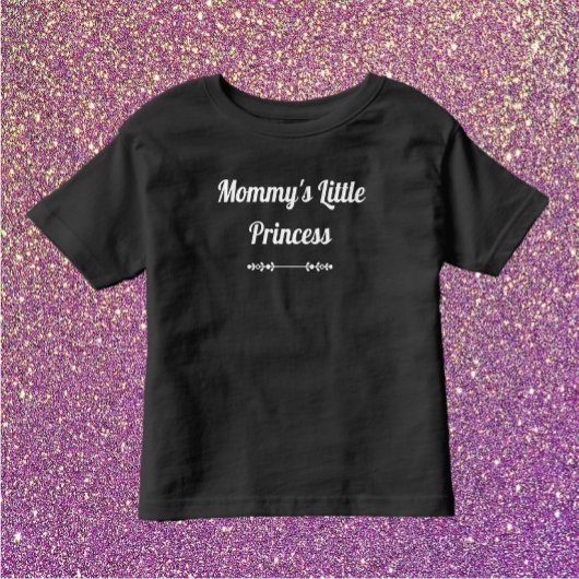 Chic Black and White Mommy's Little Princess Kleinkind T-shirt