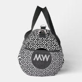 Chic Black and White Monogram Duffel Bag Duffle Bag (Rechts)