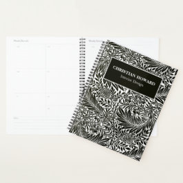 Chic Black and White Muster Business Owners Plan Planer