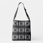 Chic Black and White Original Design Crossbody Bag Tragetaschen Mit Langen Trägern (Rückseite)