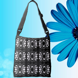 Chic Black and White Original Design Crossbody Bag Tragetaschen Mit Langen Trägern