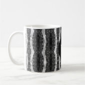 Chic Black and White Ornamental Mit Monogramm Kaffeetasse (Links)
