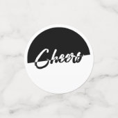 Chic Black and White Party Konfetti (Klein Vorderseite)