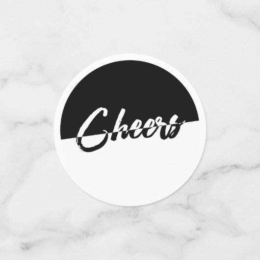 Chic Black and White Party Konfetti (Klein Vorderseite)