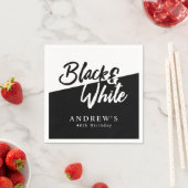 Chic Black and White Party Serviette (Beispiel)