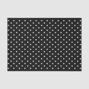 Chic Black and White Polka Dots Muster Geschenkwra Seidenpapier