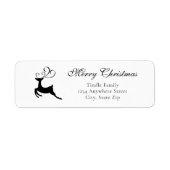 Chic Black and White Reindeer Address (Vorne)