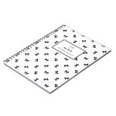 Chic Black and White Ribbons Muster Custom Notizblock (Linke Seite)