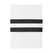 Chic Black and White Simple Wedding Einladungsbanderole (Rückseitenbeispiel)