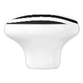 Chic black and white streifen individuelle Name mo Keramikknauf (Seitenansicht)