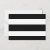CHIC BLACK AND WHITE STRIPE RSVP CARDS (Rückseite)