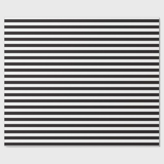 Chic Black and White Stripes Geschenkpapier (Flach)
