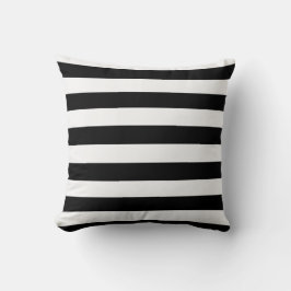 Chic Black and White Stripes Kissen