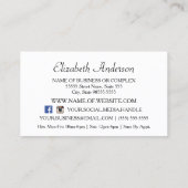 Chic Black and White Stripes Pink IMITATS Glitz Visitenkarte (Rückseite)