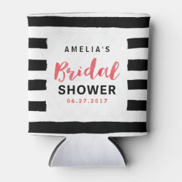Chic Black and White Stripes Red Brautparty Dosenkühler