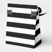 Chic Black and White Stripes Vielen Dank Geschenkschachtel (Rückseite)