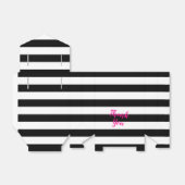 Chic Black and White Stripes Vielen Dank Geschenkschachtel (Ungefaltet)