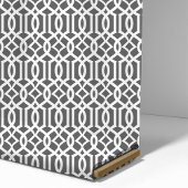 Chic Black and White Trellis Lattice Muster Stoff