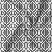 Chic Black and White Trellis Lattice Muster Stoff