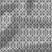 Chic Black and White Trellis Lattice Muster Stoff