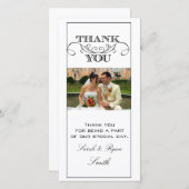 Chic Black and White Wedding Vielen Dank für Ihre  Dankeskarte (Vorne/Hinten)