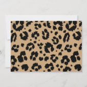 Chic Black Animal Print Leopard Baby Dusche Einladung (Rückseite)