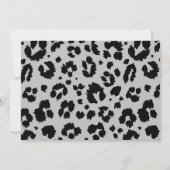 Chic Black Animal Print Leopard Brautparty Einladung (Rückseite)