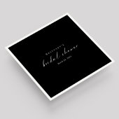 Chic Black Background Brautparty Napkins Serviette