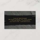 Chic Black Black Brushed Visitenkarte (Rückseite)