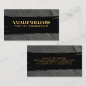 Chic Black Black Brushed Visitenkarte (Vorne/Hinten)