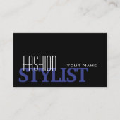 Chic Black Blue White einfach und Beruflich Visitenkarte (Vorderseite)