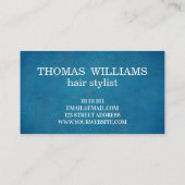 Chic Black Bobby Buttons Friseur Stylist Salon Visitenkarte (Rückseite)