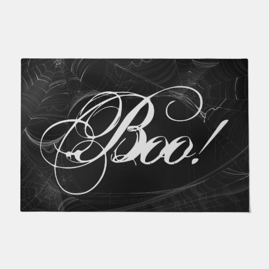 Chic Black Boo Halloween Fußmatte (Vorderseite)