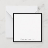 Chic Black Border White Modern Simple Template Top