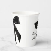 Chic Black Bow 30th Birthday Paper Cups Pappbecher (Rechts)