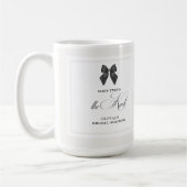 Chic Black Bow Brautparty Einladung Kaffeetasse (Links)