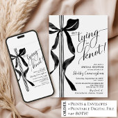 Chic Black Bow She's Tying The Knot Bridal Shower Acryleinladungen