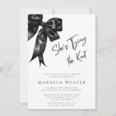 Chic Black Bow Sie bindet das Brautparty des Knote Einladung (Vorderseite)