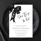 Chic Black Bow Sie bindet das Brautparty des Knote Einladung